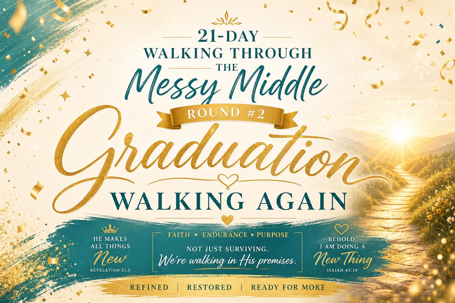 Round #2 Graduation — Walking Again — July 13 at 7 PM CT with Pastor Daniella Coffey