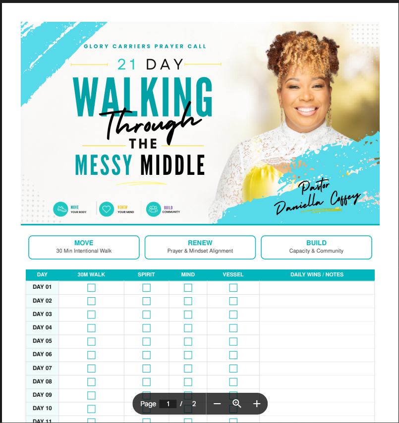 Printable 21-Day Tracker preview